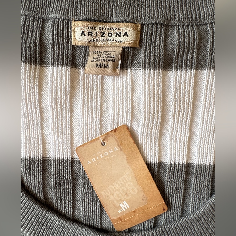 Arizona Jean Company Gray and White Button-Up Cardigan - Picture 2 of 6